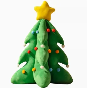 2024 Christmas Hot Selling Popular Christmas Tree Plush Toys Stuffed Cushion plyushevaya igrushka For Children Customized Toys