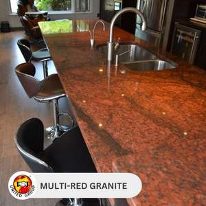 Loseta de Granito Rojo Multicolor con Acabado Antiguo, Calidad Premium, Ecológica, Duradera, para Escaleras Exteriores, Baños y Cocinas - Product Image 6