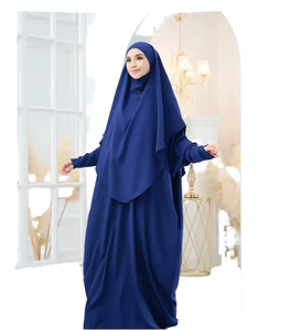Abaya faite à la main sur mesure, 13 couleurs disponibles, robe de prière musulmane en polyester pour femmes, pour l'été et l'hiver - Product Image 1