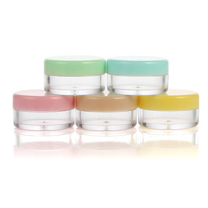Small <b>Plastic</b> <b>Jars</b> 5g Round With Screw Cap For Creams Cosmetic Samples - Product Image 4