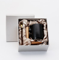 Offre Spéciale – Tasse à Café en Céramique de Luxe avec Couvercle en Bambou, Poignée en Bois, Logo Personnalisé, Emballage en Boîte Couleur, Cuillère Incluse – Idéale pour la Rentrée Scolaire et l'Usage Domestique