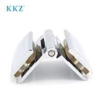 KKZ Chrome poli 180 degrés ouverture par poussée porte en verre de douche sans double face charnière pliante pivotante pliante