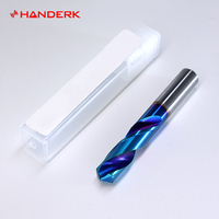 Foret hélicoïdal en carbure HANDERK HRC55/65 extra long, revêtement NANO, haute précision pour machine-outil CNC