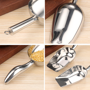 Pala para Hielo de Acero Inoxidable 304, Cuchara para Harina, Azúcar, Arroz y Granos, con Fondo Plano, Juego de Utensilios de Cocina - Product Image 2