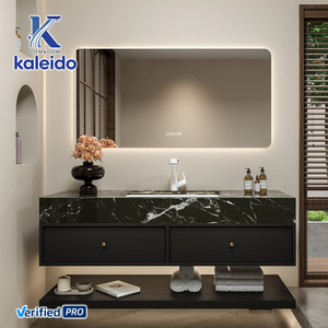 Современная роскошная тумба для ванной Kaleido 2026 года, изготовленная на заказ, с фурнитурой и смесителем. Самый продаваемый туалетный столик для ванной комнаты - Product Image 3