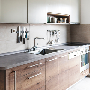 High Quality Modern Modular Solid Wood Cupboard Classic Lacquer Acrylic High-End Kitchen Cabinets Hinge Drawer Slide Faucet Home - Product Image 6