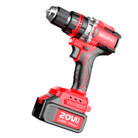 Perceuse compacte sans balais au lithium 20V, couple de 160 Nm, mandrin de 13 mm, avec batterie et chargeur pour projets de bricolage à domicile