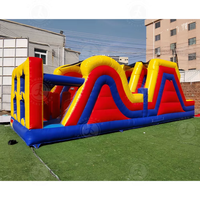 Combo de Tobogán y Casa de Brinco Inflable de Grado Comercial 2026 - Pista de Obstáculos de PVC de Alta Resistencia para Carnavales Escolares, Días de Campo