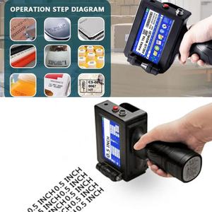 Printer Mini Portabel Genggam untuk Kode Batang dengan Baterai, Tanggal Kedaluwarsa, Kode Batch, Logam, Plastik - Product Image 2