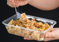 Boîte à lunch jetable à compartiments