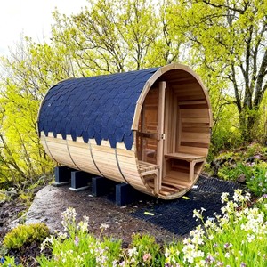 Tùy chỉnh Cedar vân sam hemlock ngoài trời cabine đốt bếp rắn gỗ hồng ngoại Máy sưởi ngoài trời phòng tắm hơi Thùng - Product Image 1