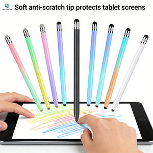 قلم ستايلس سعوي عالمي 2 في 1 للأجهزة التي تعمل بنظام أندرويد/آيباد/آي أو إس، شاشات اللمس المحمولة، رأس ألومنيوم قابل للاستبدال، بلاستيك - Product Image 2