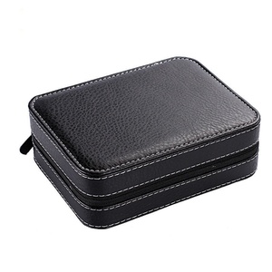 Boîte à montres portable en cuir PU pour hommes, boîte cadeau personnalisée, étui de rangement pour montres avec fermeture éclair, organiseur de montres à 8 emplacements - Product Image 4