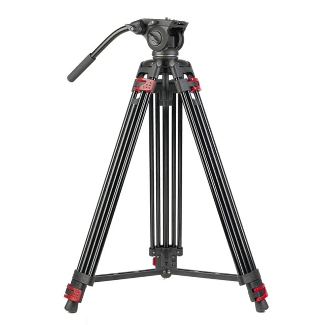 Hot Selling Photography Camera Tripod 1.8-meter Portable Hydraulic Pan Tilt Tripod for Film and Television Live Streaming