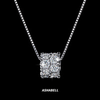 Vente en gros de colliers pendentifs en argent sterling 925 VVS D couleur Moissanite pour femme avec chaîne