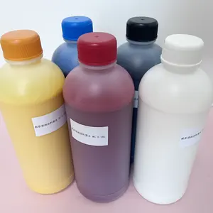 Perakendeci çok kaliteli dtf mürekkep yansıma beyaz 500ml ekran baskı pigment dtf mürekkep 1000ml altın dtf mürekkep epson 1410 için