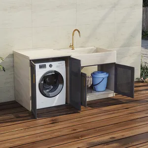 Multi-Functional Integrated Garden Closet Sink Cabinet Countertops Laundry Cabinet Table Tops