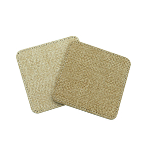 Mới Đến Thăng Hoa Trống Dệt Vải Lanh Coaster Đay Vải Cup Coaster - Product Image 2