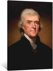 Thomas Jefferson Custom ritratto presidenziale dipinti su tela e arti murali decorazioni per la casa <span class=keywords><strong>storico</strong></span> muro <span class=keywords><strong>arte</strong></span> - Product Image 2