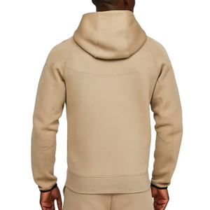 Chaqueta de Moda con Cierre y Bolsillo con Logotipo Personalizado, Chaqueta Ajustada de Felpa, Mezcla de Algodón y Poliéster, Sudadera con Capucha y Cierre Completo para Hombre - Product Image 3