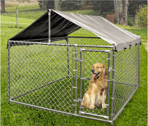 6 Ft. X 10 pi. X 10 pi. Niche pour chien en fil métallique série Gold Maillon de chaîne <span class=keywords><strong>complet</strong></span> Maillon de chaîne Maison pour chien - Product Image 6