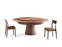 Table à manger ronde pivotante en céramique de style nordique médiéval, design italien minimaliste moderne de luxe, assemblage requis