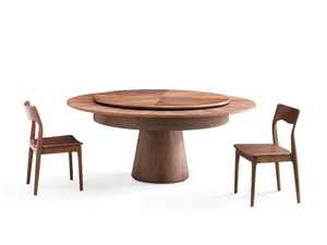 <span class=keywords><strong>Table</strong></span> à manger ronde pivotante en céramique de style nordique médiéval, design italien minimaliste moderne de luxe, assemblage requis - Product Image 2