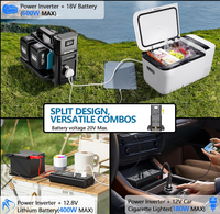 Convertisseur de courant à onde sinusoïdale pure 500W pour batterie Makita 18V, 4 ports DC 18V vers prises AC 230V, chargeur de voiture