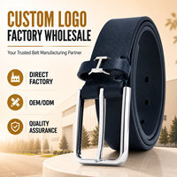 Ceinture en cuir véritable GUGETI avec logo métallique personnalisé, boucle en alliage, style décontracté et professionnel, respirante, durable, classique et vintage