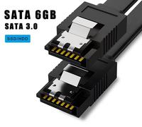 Cable SATA 3.0 de 40 cm de Longitud Personalizada BoFan, Super Velocidad de 6 Gbps, Conector Metálico, Convertidor de Disco Duro III, 2.5 Pulgadas, SSD/HDD, para Computadora