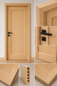 ประตูไม้ Agathis ดีไซน์หรูหรา สำหรับภายในและภายนอก พื้นผิวเรียบ ขนาดสั่งทำได้ โครงสร้างแข็งแรง ทนทาน คุณภาพสูง - Product Image 3