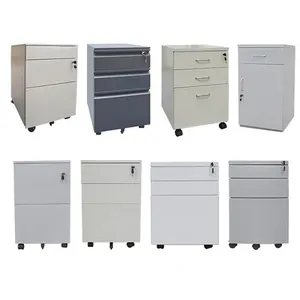 Customized Office Mobile Pedestal Metal File Cabinet Office Workstation Furniture 3 Drawer Mobile Cabinet