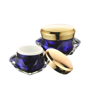 Luxury Diamond Shape Acrylic 5グラム15グラム30グラムFace Cream Cosmetic JarとLid