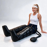 Bottes de massage des jambes sans fil à compression d'air, 5 chambres, écran LCD, 6 modes, 8 niveaux, minuterie, mémoire pour la récupération à domicile