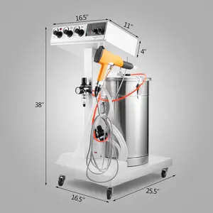Máquina de recubrimiento en polvo electrostático con pistola de pulverización, dispositivo de recubrimiento de polvo
