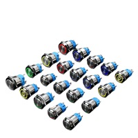 Nouveau commutateur à bouton-poussoir métallique étanche SX-TECH 12/16/19/22MM avec LED, momentané ou à enclenchement, pour alimentation moteur de voiture A/C