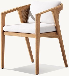 Silla de Jardín de Teca Sudamericana de Lujo con Cojín de Secado Rápido, Muebles Cómodos <span class=keywords><strong>para</strong></span> <span class=keywords><strong>Exteriores</strong></span> <span class=keywords><strong>para</strong></span> Patio - Product Image 6