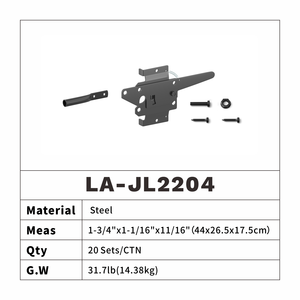 हमें स्थानीय स्टॉक ब्लैक एडजस्टेबल सेल्फ लॉकिंग स्प्रिंग हैकेट गेट लॉक लैच - Product Image 3