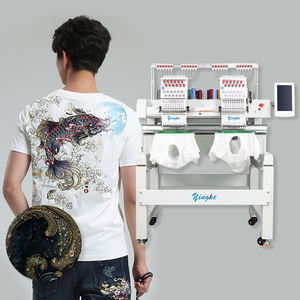 YH alta velocidad Industrial computarizado fácil de operar 2 cabezas 9 agujas camiseta multifuncional máquina de bordado de gorras de ropa - Product Image 3