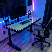 Table de jeu à double moteur avec design moderne, fournie par le fabricant, avec plusieurs accessoires en option