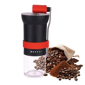 Moulin à café manuel conique en acier inoxydable pour la maison, le bureau et le camping, avec réglage ajustable et roulement - Product Image 1