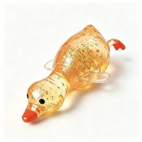 Canard en caoutchouc souple et amusant avec paillettes dorées, style maltose, jouet anti-stress à presser pour les 14 ans et plus - Best-seller transfrontalier