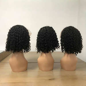 Prix d'usine 10 pouces vague d'eau Bob perruque 13x4 perruque de dentelle frontale avec Bang indien Remy <span class=keywords><strong>cheveux</strong></span> humains Type de <span class=keywords><strong>cheveux</strong></span> brésiliens - Product Image 6