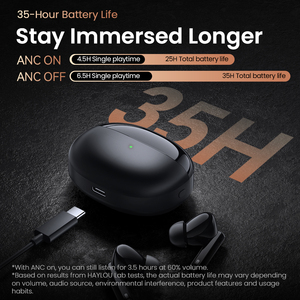 <span class=keywords><strong>HAYLOU</strong></span> T007/<span class=keywords><strong>W1</strong></span> ANC Auriculares intrauditivos LED/Pantalla digital Indicador de batería Qualcomm Chipset Bluetooth 5,3 Función impermeable - Product Image 5