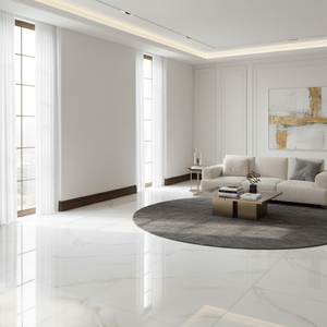 <span class=keywords><strong>Porcelanato</strong></span> Blanco Moderno para Interiores de 120x60 cm, 1200 x 600 mm, Cerámica Esmaltada y Pulida para Piso - Product Image 5