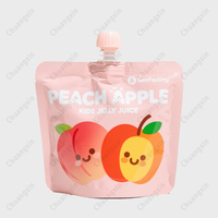 Op Maat Bedrukt Persoonlijk Merk 12Oz 100Ml 250Ml 330Ml Vloeibare Jelly Sap Retort Uitloopzak Met Patch Handvat