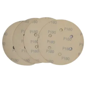 Wholesales Sanding Disc 6 Inch Yellow Aluminum Oxide Abrasive Sandpaper Sanding Disc With Holes