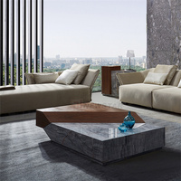 Newstar – meuble Tv minimaliste nordique en marbre naturel, Table basse pour salon, Table basse moderne en marbre