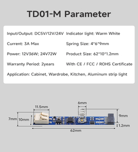 Shinechip bán chạy nhất 3A LED tuyến tính hồ sơ dải đèn cảm ứng điện dung cảm biến mô-đun chuyển đổi DC5V/12V/<span class=keywords><strong>24V</strong></span> quy nạp thiết bị chuyển mạch - Product Image 4