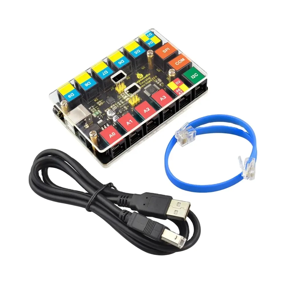 Arduino UNOR3ボード用USBケーブル付きOEMRJ11 EASYプラグ開発ボード